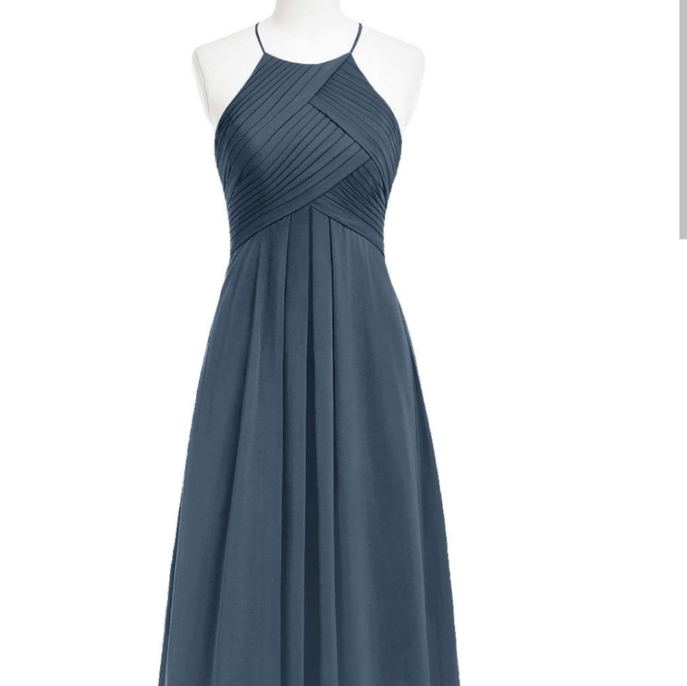 Azazie Ginger dress in Neptune color, size 6